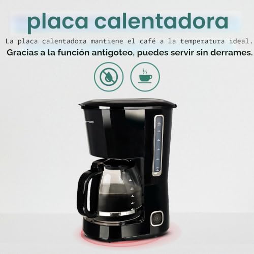 Cafetera de filtro para oficina y reuniones familiares con jarra grande de doce tazas 5