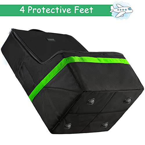 Image of YOREPEK Car Seat Travel Bag, Padded Car Seats Backpack for Air Travel, Heavy Duty Carseat Travel Bag for Airplane, Airport Gate Check Bag (Green)