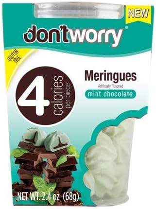 Don't Worry Meringues (1 calorie per piece) (Pack of 2 Tubs) (Mint Chocolate)