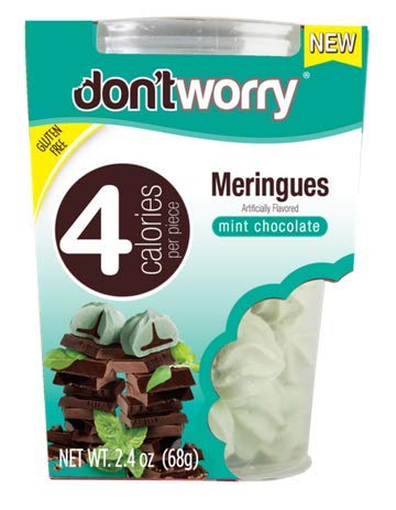 Don't Worry Meringues (1 Calorie Per Piece) (Pack Of 2 Tubs) (Mint Chocolate) #TOP29