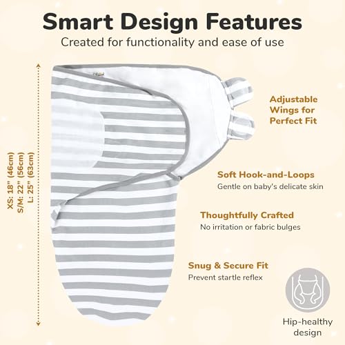 Image of Mama Cheetah Baby Swaddle Sack 3-6 Month, Organic Cotton Swaddle Sleep Sack, Infant Swaddle Blanket Wrap for Large Babies, Baby Essentials, Easy Swaddles for Boy Girl, 4-Pack