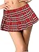 Avidlove Women Role Play Mini Plaid Skirt Polyester Red Sexy Schoolgirl Lingerie, Red (FBA) M = US S