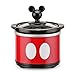 Disney DCM-502 Mickey Mouse Oval Slow Cooker with 20-Ounce Dipper, 5-Quart, Red/Black