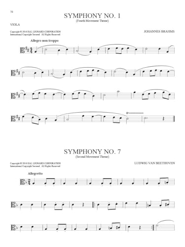 image for 101 Classical Themes for Viola – Sheet Music Songbook | 101 Popular 