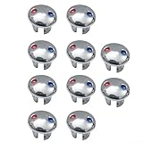 URPIZY Cubierta decorativa para manija de grifo, letreros de agua caliente y fría (plateado)