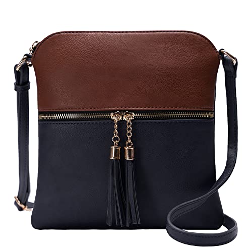 Image of Solene Womens Lightweight Medium Crossbody Purse with Tassel, Perfect Size Crossbody Bags for Daily Use, travel