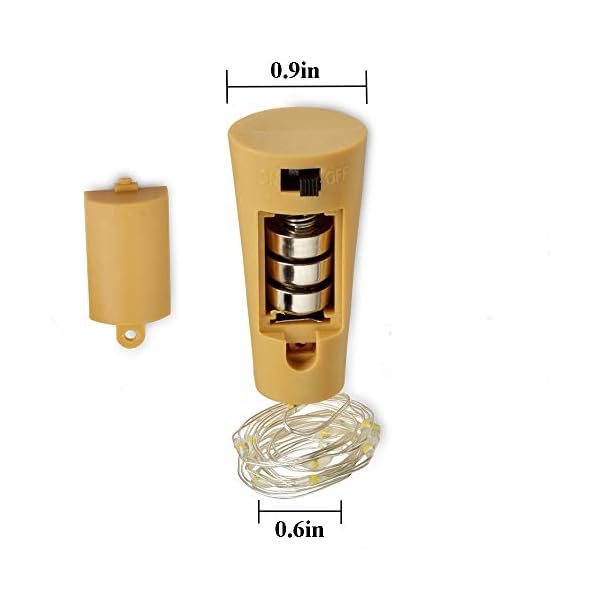 Lovenite 10 pack bottle cork lights 10 led wine bottle battery powered lights copper wire fairy string light for christmas halloween wedding birthday party diy home decor - image 5
