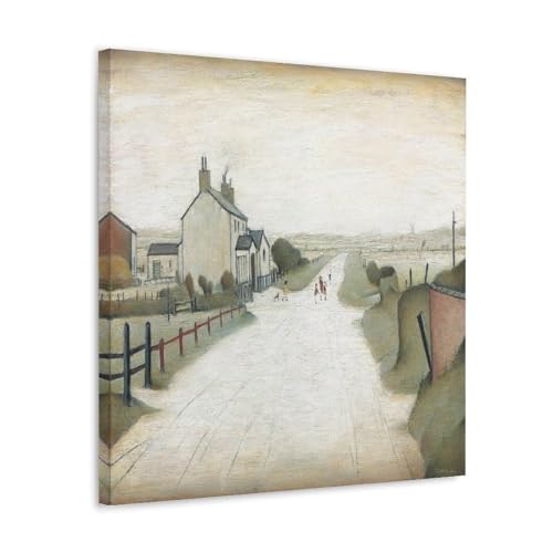 L.S. Lowry poster artistique toile salon chambre 70 x 70 cm