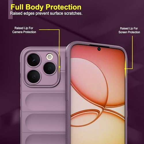 Image of amazon basics Back Case Cover for Realme 15T 5G | Compatible for Realme 15T 5G Back Cover | Liquid Silicon Magic Case with Camera Protection | Lavender