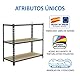SimonRack Schwerlastregal, Lagerregal, 90x110x30 cm, Metallregal, Kellerregal, Biegestelle 200 kg, 3 Holzfachböden, Verzinkt/Holz - Maderclick