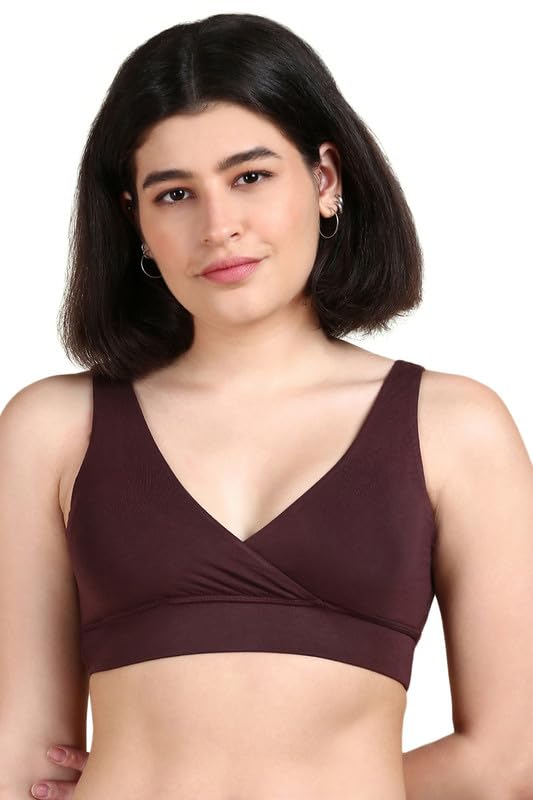 Image of &Circus Maternity Bra | Nursing Bra for Women | Pull Down Feeding Bra | Non Padded Bra for Women Slip On | Tencel Micromodal