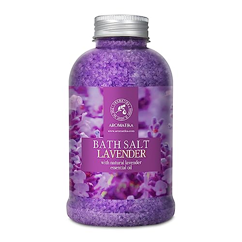 Sales Marinas de Baño con Lavanda 600g - Sales de Baño Naturales - Beneficiosas para Lograr un Buen Descanso y Reducir el Estrés - Cuidado Corporal - Baños de Relajación - Aromaterapia - Spa