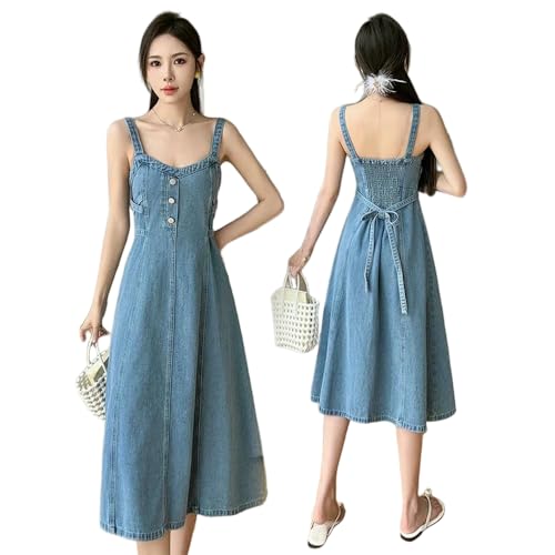 Jupe midi coupe ample style svelte en jean souple de mi-saison