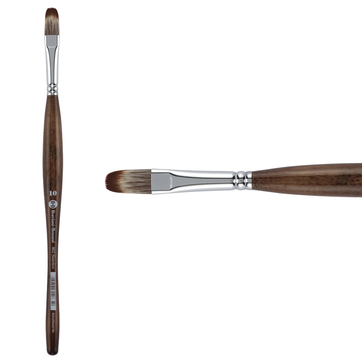 Pinceau langue de chat Borciani e Bonazzi 802 n° 10 imitation mangouste pour beaux-arts