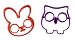 2 Pack Raytyestore Food Grade Silicone Fried Egg Shaper Lovely Purple Owl Shape and Cute Orange Rabbit Shape Egg Ring Pancake Molds