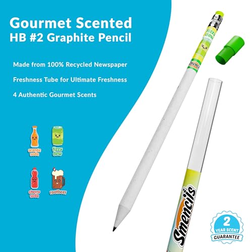 Lápices de grafito HB #2 Scentco Smencils 4 unidades miniatura 2