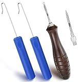 Feekoon Fish Venting Tool, Venting Kit for Deep Sea Fish with 2 Fish Hook Remover and 2 Stainless Steel Needle, Fishing Tackle for Saltwater Fishing Fish Release and Return