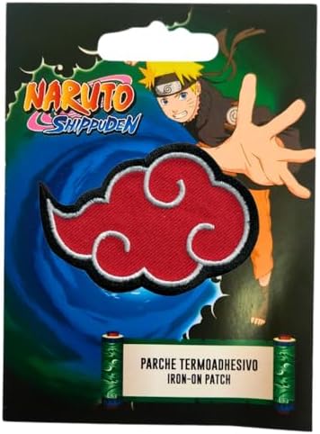 COMERCIAL MERCERA, Parches de Ropa Termoadhesivos, Naruto, Parche para Decorar tus Camisetas, Gorras, Mochilas Escolares, 100% Poliéster (Nube Akatsuki)