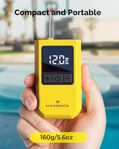 Image of Ball Pump for Sports Balls, Portable Electric Basketball Pump Ultra Fast Inflation, with Digital LED Display Air Pump for Balls, Preset Pressure with Ball Needle for Soccer, Volleyball