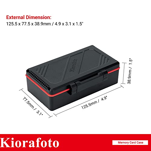 Kiorafoto 36 Slots Sd Msd Memory Card Case Holder Water-Resistant Anti-Shock Storage Organizer For 21 Sd Sdhc Sdxc Memory Cards Or Switch Game Cards & 15 Microsd Tf Msd Cards *2023 Vertical Style #TOP7