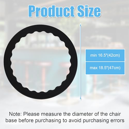 Anillo protector de silicona flexible para bases redondas de taburetes metálicos 3