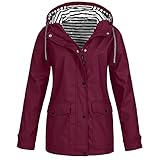 New Years Raincoats Ladie's Cosy Long Sleeve Fit Solid Color Crewneck Rain Jackets Beautiful Thin Zi