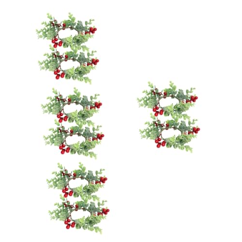 Couronne de Noël artificielle pour bougie anti-miettes et décoration réutilisable