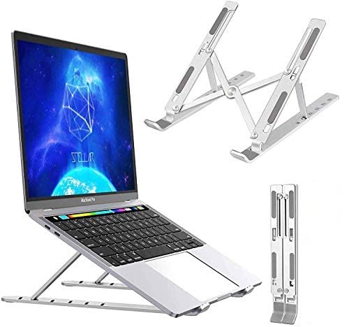 Compifly Aluminium Laptop stand | 6 Angle Height Adjustable Laptop stand | Laptop holder Raiser | Ergonomic Foldable Portable Laptop stand | Overheating protection for laptops | Compatible with Macbook | HP | Dell | Lenovo and all other laptops & Not (B09QFGW1YR) Amazon Price History, Amazon Price Tracker