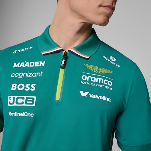 Aston Martin F1 2025 Herren Team Polo Grün - Größe: L