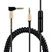 Produktbild Ersatz-Audiokabel für Marshall-Kopfhörer, kompatibel mit Monitor II Major 2 II Major 3 III Major 4 IV Mid Kopfhörern, 3,5-mm-Stereo-Klinkenkabel, 1,2 Meter, Inline-Mikrofon/Fernbedienung, Schwarz