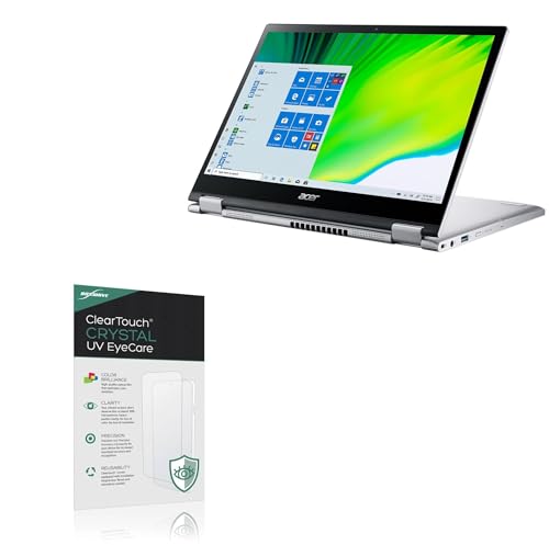 BoxWave Screen Protector Compatible With Acer Spin 3 (SP313-51N) - ClearTouch Crystal Anti-UV EyeCare (2-Pack), Filters out Harmful Blue Light Reduce Fatigue