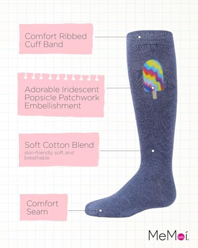MeMoi Girls' Tie-Dye Popsicle Knee-High Socks3