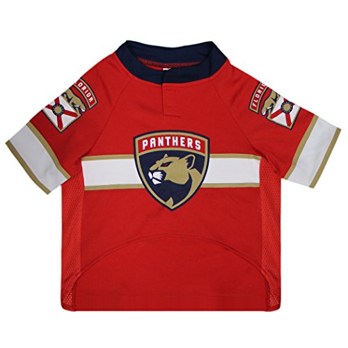 Image of Pets First NHL Florida Panthers Jersey for Dogs & Cats, Large. - Let Your Pet be a Real NHL Fan!, multicolor, 1 Count