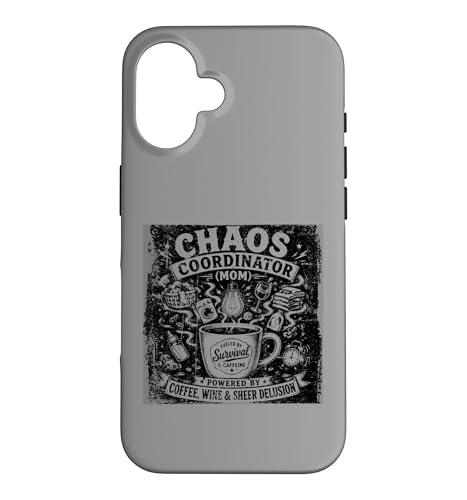 Mom Chaos �R�[�f�B�l�[�^�[ �R�[�q�[ ���C�� �X�}�z�P�[�X iPhone 16 �p