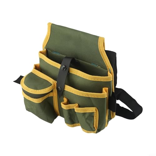 Ceinture à outils robuste avec plusieurs poches, ceinture de travail réglable pour charpentier, électricien, ceinture utilitaire de construction et poche de tablier de jardinage, sac banane Oxford