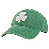 YEANIY St Patricks Day Green Clover Baseball Caps for Men Women,Vintage Washed Cotton Shamrock Hat-Kelly