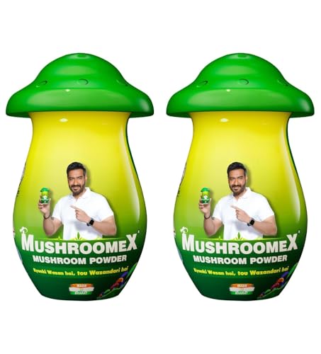 Image of Mushroomex - Weight Gainer Powder Ayurvedic Weight Gainer Formula Supporting Healthy Weight, Strength & Energy-100g x 2