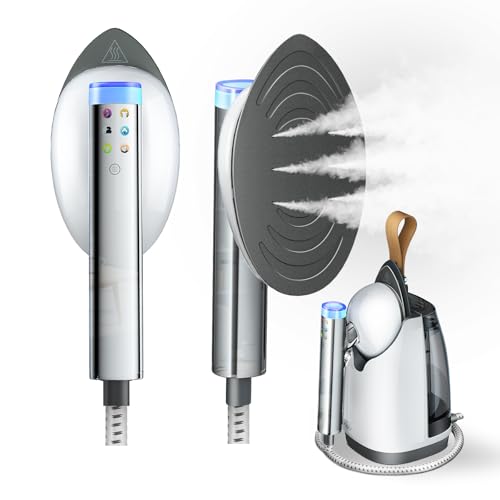 Image of Sundu 1500W Professional Garment Steamer, 2-in-1 Vertical & Handheld for Wrinkles, 6 Steam Modes, 30-Second Heat Up, 800mL Tank, Auto Shut-Off, Portable & Standing Design, White