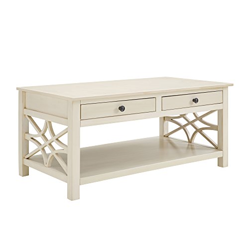 Linon Coffee Table, Antique White Linon Coffee Table, Antique White