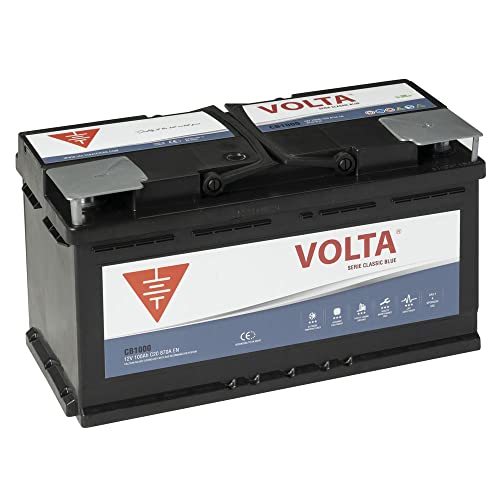 Volta baterías Bateria de Coche Classic Blue 100Ah 870A para Automóviles de turismo - Borne +Dcha - Medidas Largo 353 x Ancho 175 x Alto 190 mm con 2 años de Garantía - Fabricación Europea.