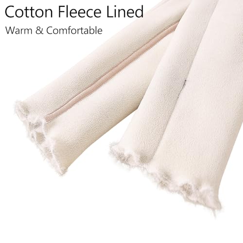 Looching Baby Girls Cotton Footless Tights Fleece Lined Leggings Full Length Ankle Pants Winter Thick Stockings3