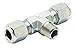 Parker 4-4-4 SBU-S Branch Tee, Zinc PLTD Steel, Comp x M, 1/4in