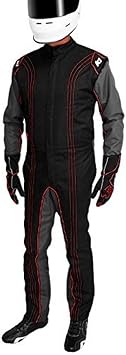 K1 Race Gear 10-GK2-R-4XS CIK/FIA Level 2 Approved Kart Racing Suit Red, 4X-Small