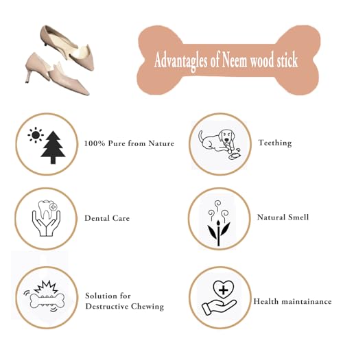 Image of Neem Stick for Dog Chew, 100% Organic, Natural Toothpaste, Teething, Dental Care, (Large Dog >44LBs, Pack of 3 Pieces)