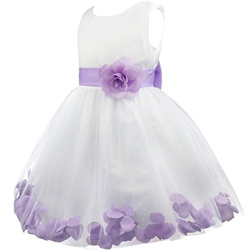 Petals Flower Girl Dress for Princess Pageant Wedding Bridesmaid Formal Party Dance Prom Gown 2-14 Years2