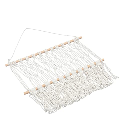 Toyvian Cremalheira Tecida Prateleira De Armazenamento De Parede Do Quarto Rede De Boneca De Macramê