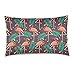 LORONA Flamingo Flamenco-Kissenbezug, Sommermuster, Leinen, Heimdekoration, unsichtbarer Reißverschluss, für Couch Sofa und Bett, 40,6 x 61 cm, Samt, Mehrfarbig, 16x24 Inches/ 40x60 cm