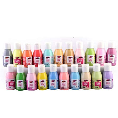 immix Home Decor Chalk Paint with Chalk Finish, Eco-Friendly, All-in-One, Multicolour, No Stripping, Non-Toxic, Multi-Surface, One-Step Paint Set (21 Colours, 100 ml per Bottle)