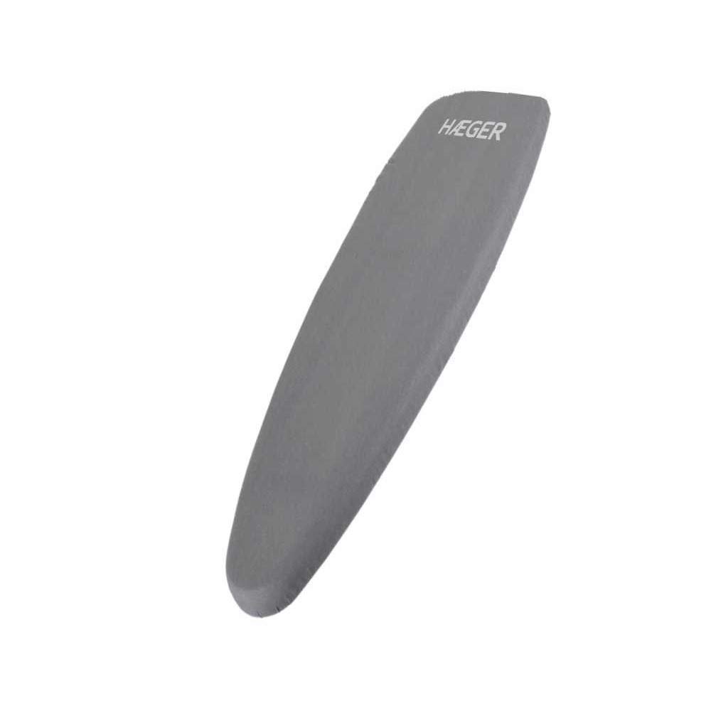 HAEGER Bügelbrettbezug Grande – 135x53 Cm, Aus Baumwolle, Grau, Für Alle Standard-Bügelbretter