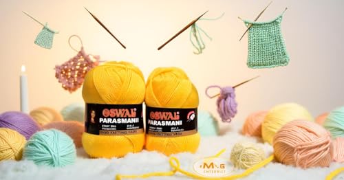 Image of M.G ENTERPRISE Os wal 3 Ply Knitting Yarn Wool (Pila), 300 gm